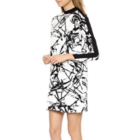 A.L.C. Isley Printed Mock-Neck Dress